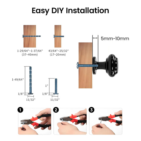 Easy DIY installation guide for Matte Black Cabinet Knobs 10 Pack Single Hole Round Drawer Knobs Zinc Alloy Modern Hardware