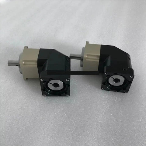 90 Degree Par Series 80Mm Planetary Gearbox With 19Mm Shaft Heavy Duty Speed Reducer and Gearhead Motor with dual motor design.
