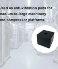 4 Pack Beefy Heavy Duty Rubber Anti Vibration Pads 50x50x40 Mm 2x2x1.6 Inches For Washing Machines Dryers Refrigerators AC Units Treadmills Furniture Legs And Industrial Machinery Home Office Gym Use black rubber pad for machinery