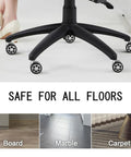 Heavy Duty Office Chair Caster Wheels 2.5 Inch Polyurethane Swivel Rollers on a chair base near various floor types.