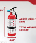 Home And Office Fire Extinguisher 5BC For Residential Use With Easy Pull Pin Lightweight Aluminum Body