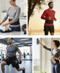 People wearing Cordless Heating Massage Belt With 3 Heat Settings And 5 Vibration Modes 10000mAh Rechargeable Battery