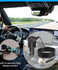 5V Car Charger With USB Port For Rand McNally GPS TND Tablet 85 740 750 And OverDryve 7 8 Pro RV Truck GPS Systems, car interior view.