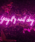 Pink Neon Nail Sign For Nail Salon And Beauty Studio Decor LED Light Open Sign Wall Art Perfect For Nail Rooms, Beauty Bars, Spas