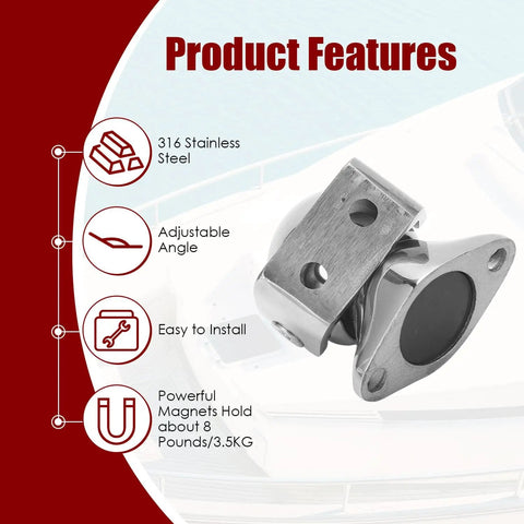 Beefy Marine Grade 316 Stainless Steel Door Stopper With Magnetic Hold Built To Last Heavy Duty Door Catch Polished Rust Resistant