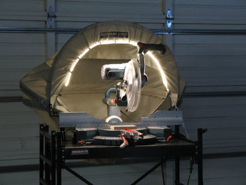 Lighted Dust Hood For Miter Saws With LED Light Keeps Work Area Clean And Dust Free Universal Fit For All Miter Saws