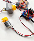 10 Pack DC Motors 3V To 6V 130 Size Mini Electric Motors 15000 RPM For Arduino DIY Projects And Science Experiments setup close-up