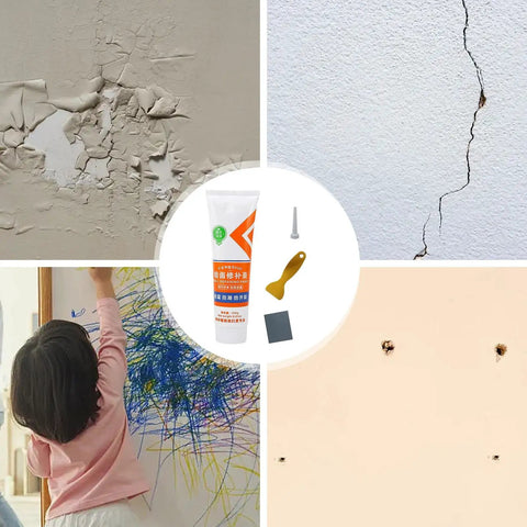 Rapid Drywall Hole Repair Kit With Quick Dry Paste For Patch Up Holes And Cracks In Walls Easy Adhesion For Home Living Rooms Kitchens Basements Garages Offices Apartments Dorms