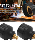 Brass Adapter Connectors Two Pack For Welding And Plasma Cutting Machines Ten Twenty Five Male To Thirty Five Fifty Female TIG Welding Torch Connector Adapter With Heavy Duty Brass Construction And Enhanced Compatibility
