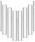 Array of Twenty Pcs Four Inch Borosilicate Glass Blowing Tubes Clear Glass For Blowing Lampworking Crafting With Four Cleaning Brushes