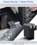 Panda Brush PX Nozzle Cleaning Kit for Bambu-Lab P1P/P1S/X1/X1C/X1E 3D Printers shown installed and standalone.