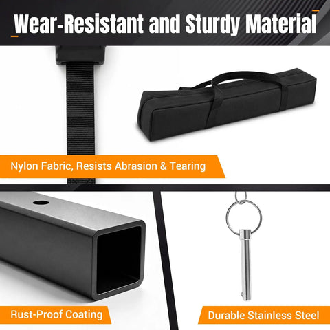 Wear-resistant nylon fabric and durable stainless steel used in Take The Wobblies Straight Out Your Rig With Heavy Duty Rv Stabilizer Legs.