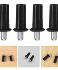 20 Pack Spring Loaded Cabinet Door Repair Pins Kit For Shutters And Hinges, Durable Plastic And Metal Construction, Quiet Operation, No Fuss Installation, Easy Fit For Furniture Hardware, Long Lasting Replacement Pins black spring-loaded pins on wood surfaces