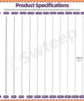 Precision Stainless Steel Rod Set with 104 Pcs in 12 Sizes From 0.3 Mm To 3 Mm 40 Cm Length Ideal for DIY Projects Makers Jewelry Building Prototyping and Metalworking Swpeet, showing product specifications with rods lined up by size from 0.3 mm to 3 mm and length of 40 cm.