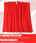 72 Piece Red Spoke Covers for Bikes and Wheelchairs, Universal Fit for 8 to 21 Inch Rims, Easy Install PE Spoke Skins