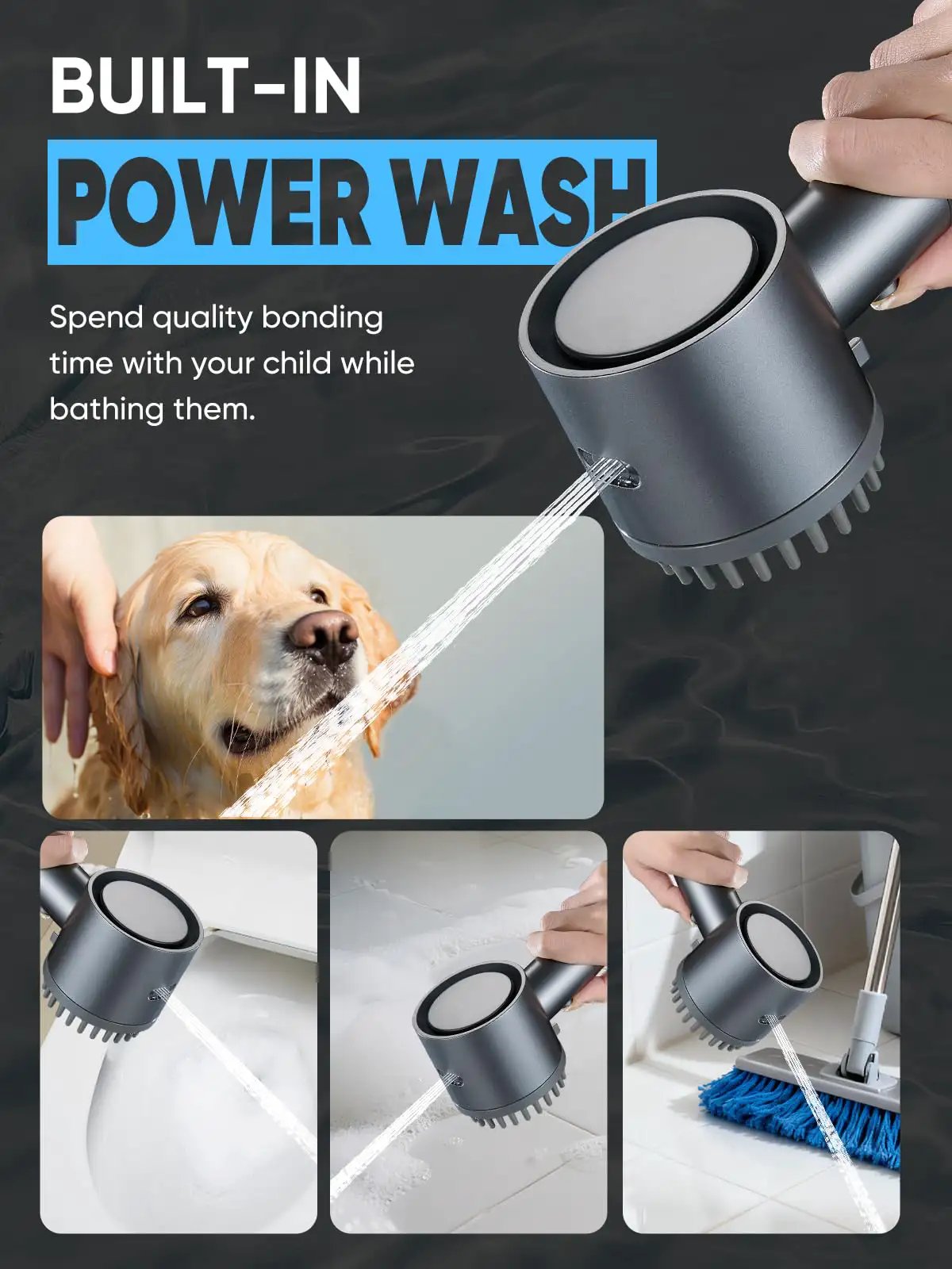 Ion Drops Filtered Shower Head, 5 Sprays, Water Saving ✓