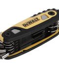Folding Locking Hex Key Set SAE 8 Keys Pro Grade Hand Tool Organizer DWHT70262M in closed position with visible ergonomic grip.