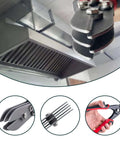 5 Blade Hand Crimper For Sheet Metal And Gutter Work Heavy Duty Crimp Tool displayed in use on vent piping