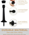 Heavy Duty 3 Inch Door Stop With Built To Last Solid Zinc Die Cast Construction And Soft Bumper Tips Black Door Stopper