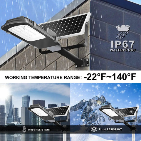 Ultra Bright 100W Solar LED Flood Light Outdoor With 18000 Lumens 6000K Daylight IP67 Waterproof Dusk To Dawn Security Lamp