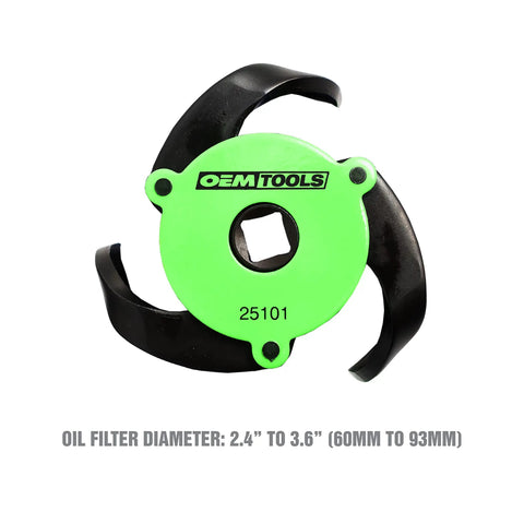 Beefy 3 Jaw Magnetic Oil Filter Wrench for Tight Spaces Heavy Duty Oil Filter Remover Fits 2.4 to 3.6 Inch Filters Top View