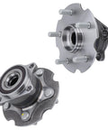 Pair 512374 Rear Wheel Hub And Bearing Assembly For AWD And 4X4 SUVs, showing front and rear views with encoder ABS and 26 splines.