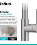 Oletto Commercial Style Pull Down Kitchen Faucet with QuickDock Top Mount, Spot Free Stainless Steel finish close-up