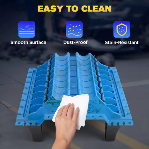 Blue Pro Grade Engine Part Organizer Nylon Tray for Valves and Engine Parts Keeps Valve Springs Crankshafts Camshafts Cylinder Head