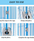 900 Piece Wire Cage Clips Kit With 1 Snap Plier For Chicken Coops And Pet Cages Hog Ring Pliers Set usage steps close-up