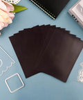 10 Flexible Black Rubber Magnetic Sheets, 0.5mm Thick, Single Sided, 6.9x5 Inches for Metal Dies Storage and Crafting