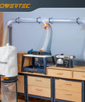 Installed 4 Inch Dust Collection Fittings Network Kit With Dust Hose Splice Blast Gates Pipes 90 Degree Elbow Y Fittings