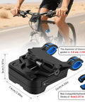 Dead Center Bike Laser Calibrator Rechargeable Wheel Handlebar Alignment Tool With Bang On Half Millimeter Precision Waterproof Build For Road Mountain Folding Cycles Quick Install Zero Sweat Setup Always Runs Tight on a mountain bike handlebar.