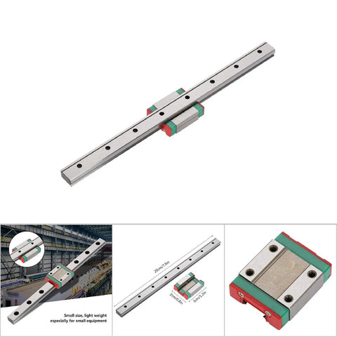 12mm Linear Rail with Mini Bearing Steel Rails and Slide Block Set for small equipment and precision measuring gear