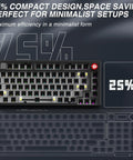 Top Shelf Wireless Mechanical Keyboard Kit With Rock Solid Gasket Mount Design, Reliable 75 Percent Layout, Premium Aluminum Alloy Frame, Aerial view of key layout.
