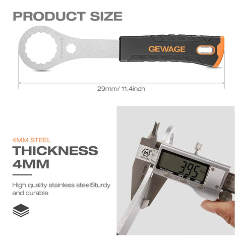 Pro Grade Bottom Bracket Tool For Removal And Installation Fits Shimano Hollowtech II BB9000 BBR60 12x46mm tool dimensions