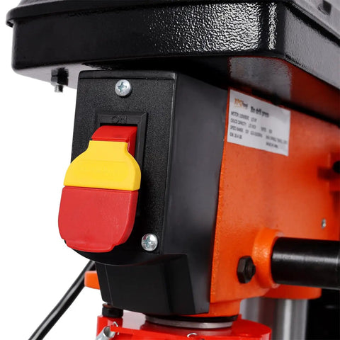 Get This Awesome 8 Inch Benchtop Drill Press With Laser Guide And Vise For Precision Drilling power switch detail