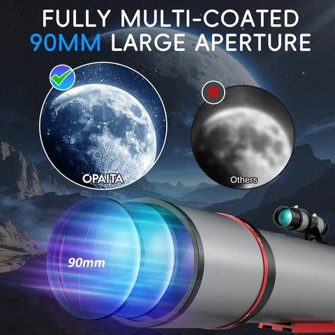 High Powered Portable Astronomy Telescope For Adults And Newbies With 90mm Aperture And 600mm Refractor Crystal Clear Moon View