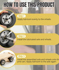 Instruction steps for applying Ultra Fine Graphite Powder Lubricant For Locks Hinges And Window Tracks 3000 Mesh