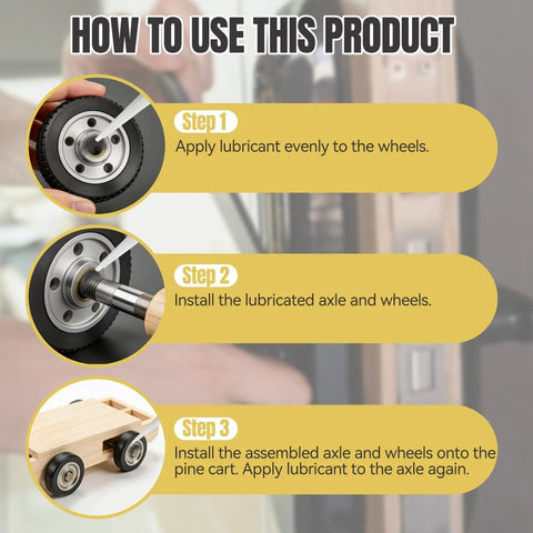 Instruction steps for applying Ultra Fine Graphite Powder Lubricant For Locks Hinges And Window Tracks 3000 Mesh