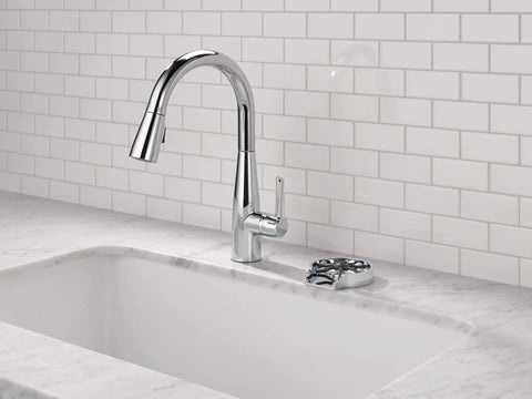 Glass Rinser For Kitchen Sinks And Bar Glassware No Mess Cleanup Quick Rinse With Powerful Jet Wash Chrome Finish Model GR150