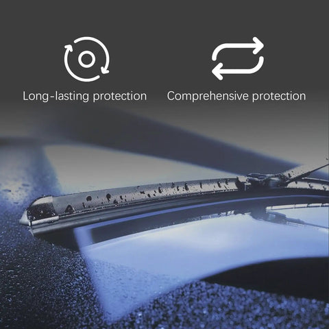 Wiper blade demonstrating effectiveness of Windshield Pro Chip Repair Kit With Nano Glass Resin For Chips And Cracks Upgraded 2026
