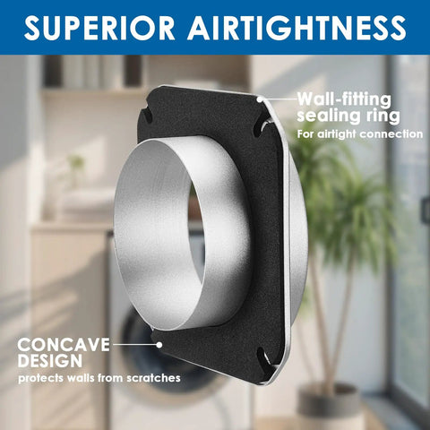Dryer Vent Quick Connect Kit With Strong Magnetic Hold And Easy Clean Design showing sealing ring and concave design