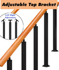 Top Shelf Metal Guardrail Poles For Stairs And Decks 20 Pack Cuttable Stair Railing Posts with adjustable top brackets.