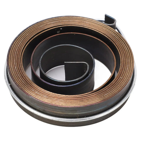 Close-up of plated spring steel coil from Quill Return Spring Kit 2 Pack For Horizontal And Vertical Drill Presses