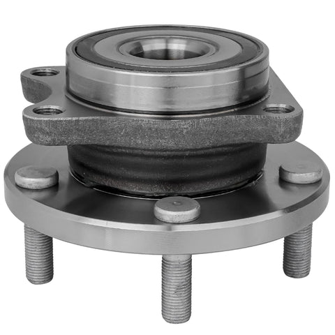 Front view of Four Piece Front And Rear Wheel Bearing Hubs Assembly For Subaru Legacy Outback Forester WRX STI Ascent 2015 Through 2021 Five Lug Design Durable Wheel Hub Set For Your Ride All Wheel Drive Subarus