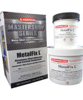 Metal Repair Kit For Aluminum Filled And Metal Restoration Epoxy Putty And Structural Adhesive Gray packaging and contents