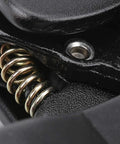 Close-up of spring mechanism on the Aluminum Heavy Duty Single Swivel Rope Pulley Block For 8 To 12mm Climbing Rope Beefy Gear