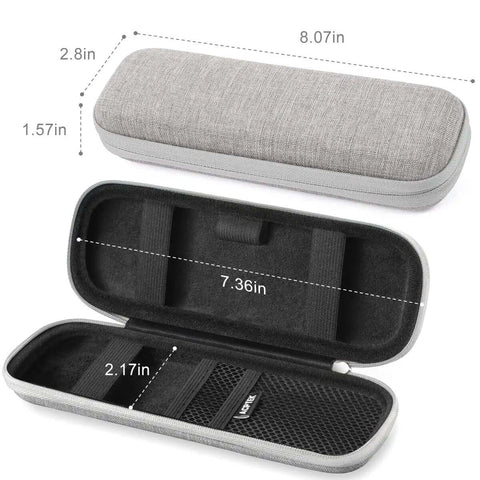 Sleek PU Leather Case Holder For Apple Pencil And Tablet Stylus Pens featuring snug multi storage slots in a compact grey design.