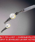 Last Word Dial Test Indicator With Body Clamp And Case For Precise Height, Depth, And Width Measurements, White Half Shaded Face