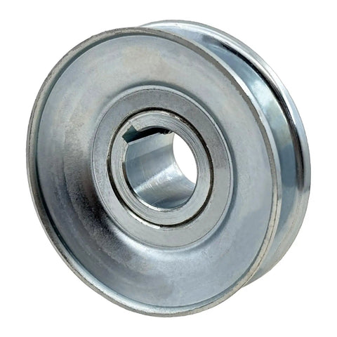 Seven Eighths Inch Bore Single Groove V Belt Pulley 3 Inch Outside Diameter Carbon Steel Motor Pulley For A 4L And 3L V Belts Zinc Plated 1020 Steel Durable Drive Wheel Built To Last For Your Belt System Heavy Duty Pro Grade Quality